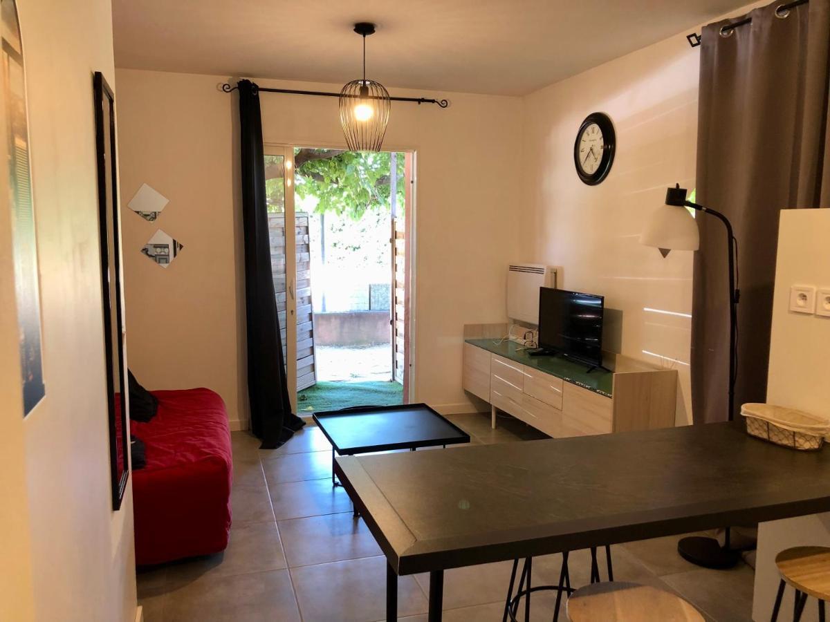 Studio avec extérieur ombragé Saint-Marcel-lès-Valence Exterior foto